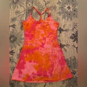 Outdoor Voices Pink and Orange Tie Dye Exercise Dress- Size S
